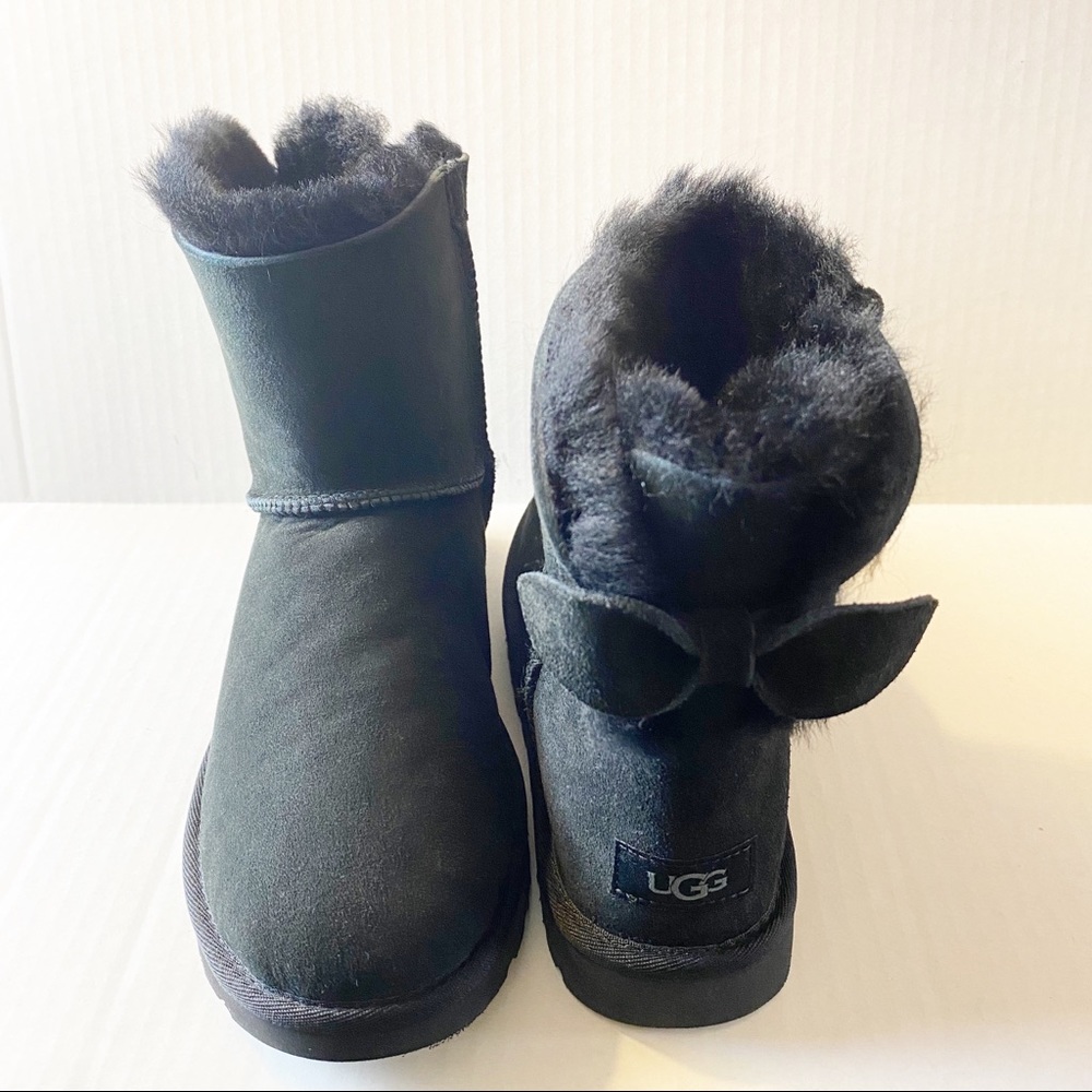 New UGG Boots Black With Bow 8